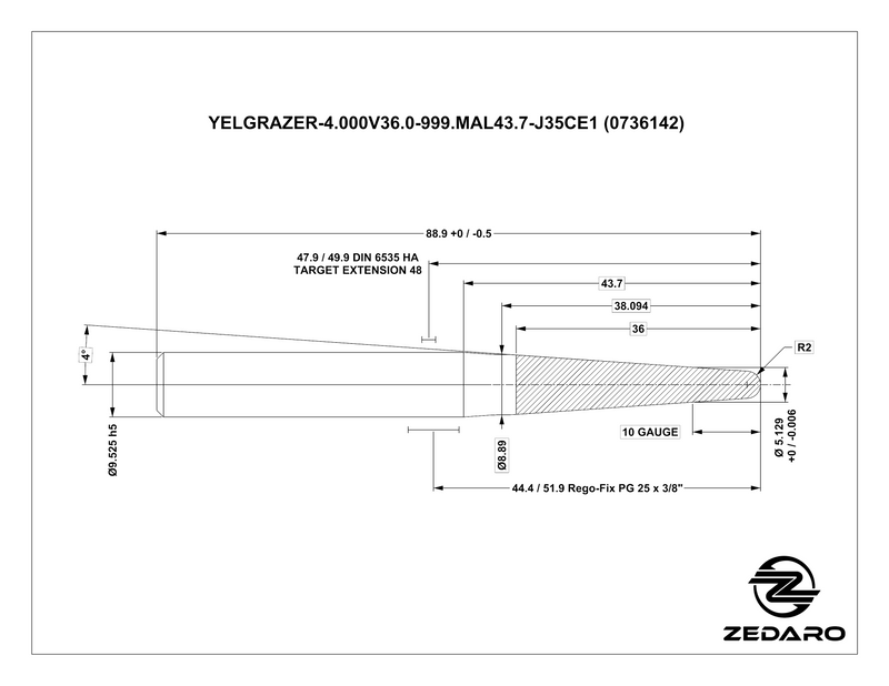 Zedaro YELGRAZER-4.000V36.0-999.MAL43.7-J35CE1 (0736142)