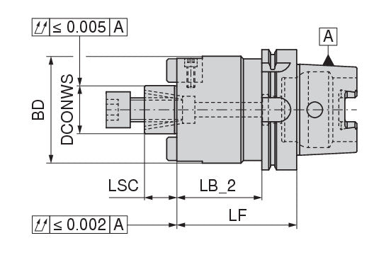 Ceratizit ISO12164-A63.QA.16.160.F Shell mill adapter 14576708 (0736037)