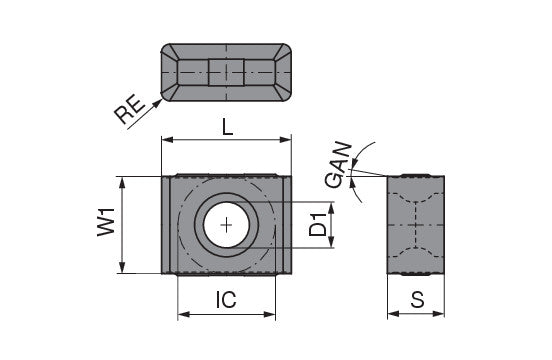 Ceratizit LNGU 06T204EN-05 BK2715 CoreLine Carbide Milling indexable Insert 5115270403 (0756552)