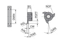 Ceratizit MINIMILL.22.3,0.4,5.Z3 CWX500 ModuSet - Milling Insert For Groove Milling 53007530 (0771558)