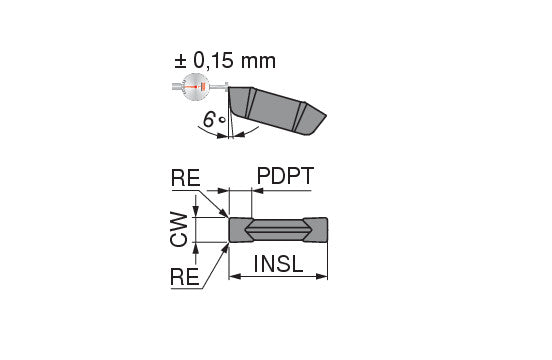 Ceratizit GX09-2E3.00N0.30-M40 CTP1340 Insert 09/16 70351694 (0712875)