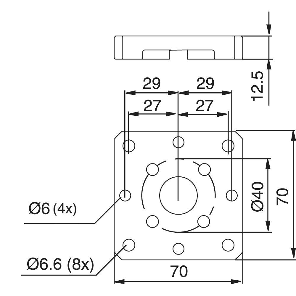 System 3R Set Of Five 70x70x 12.5 mm, Macro Pallets 3R-601.7E-P (0659614)