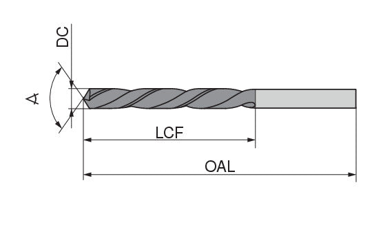 Ceratizit WTL-L.3.70.L.5D.DIN338 F.NIT Twist Drill To 338, Short 10169037 (0654528)