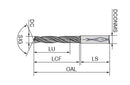 Ceratizit WTX-FINISH-BR.20H7.R.5D.IK.HA TI700 Drill-Reamer 10762200 (0727391)