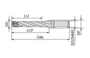 Ceratizit WTX-F-CHANGE.16,50-17,49.R.8D.HB.20 Holder For Exchangeable Drills 1091716500 (0727564)