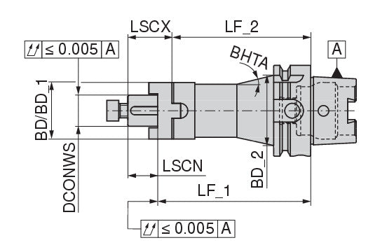 Ceratizit DIN69893A+C.A63.KA.16.160.V Combination Shell Mill Adapter 81740616 (0658086)