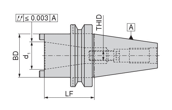 Ceratizit ISO7388-2.A40.ZH.40.100.V CoreLine Milling Adapter Sleeve 8251811000 (0722435)