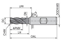 Ceratizit 3A0407-25000.0750.R04.A00250.HB.B550 CoreLine End Mill N 5221925000 (0715929)