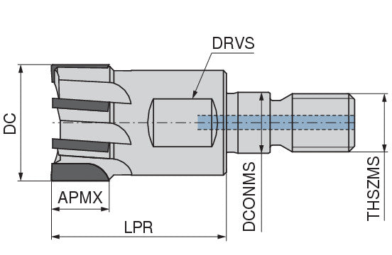 Ceratizit PCD Face-milling Cutter 25,0 NZ5 IK CoreLine Screw-in Cutters W 5001802500 (0682197)