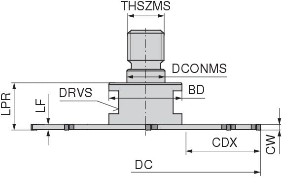 Ceratizit GSLOT.100.R.8.M16.DC-SX2 CoreLine Screw-in Multipurpose Milling Cutter Slot-SX 5039410002 (0725899)