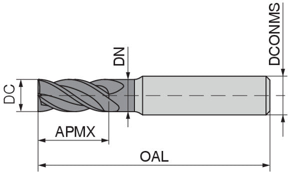 Ceratizit 3DX160-07500.16250.R07.S00000.HA.X105 CoreLine End Mill UN 5905775022 (0717877)