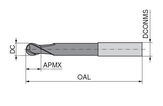 Ceratizit 3DX662-03750.15000.R02.R01875.HA.X104 CoreLine Ball-nosed End Mills UN 5907737540 (0723889)