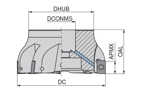 Ceratizit A241.52.R.05-15 MaxiMill Shell Mill 50769052 (0710205)