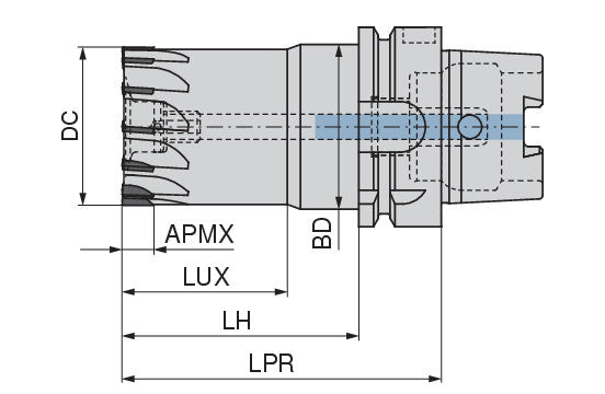 Ceratizit PCD FACE MILLING CUTTER 50, HSK-63A 150 CoreLine monoblock Cutters W 5002605057 (0682165)