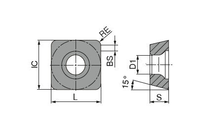 Ceratizit SDHT 09T308ER-F10 CTCS245 MaxiMill Carbide Milling indexable Insert 5112555800 (0721886)