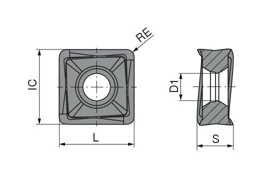 Ceratizit SNHU 120408ER-F40 CTPM245 CoreLine Carbide Milling indexable Insert 5112845800 (0717509)