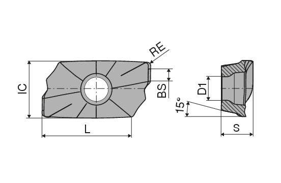 Ceratizit XDKT 11T316ER-F40 CTPM245 CoreLine Carbide Milling indexable Insert 51113466 (0718199)