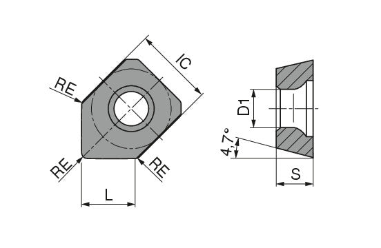 Ceratizit XOHU 1204ABSR-M50 CTPP235 CoreLine Carbide Milling indexable Insert 5114112000 (0722057)