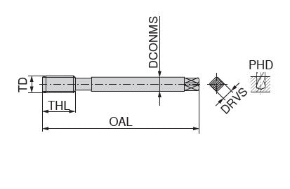 Ceratizit MG CM16-6H SIREX IK HML ALCRN MonoThread Through Hole-blind Hole Machine taps, Right-hand With Carbide Strips DuoTap 2247216000 (0682349)