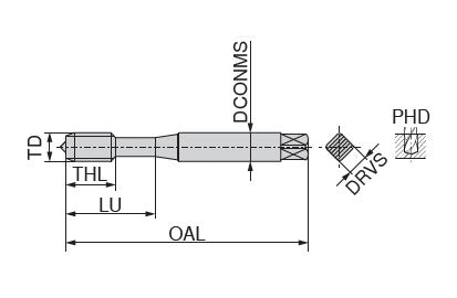 Ceratizit F CM8-6HX MOREX HML IK MonoThread Through Hole-blind Hole Machine Thread formers, Right-hand With Carbide Strips DuoForm 2247308000 (0682343)