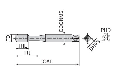 Ceratizit CavTap UNI.EG M6.6H mod.C VAP CoreLine - Blind Hole - Machine Taps For Wire Thread inserts, Right Hand - 22664060 (0655643)
