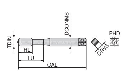 Ceratizit CavTap UNI.UNF5/16-24.2B+0,05.E VAP CoreLine Blind Hole Machine taps, Right-hand 22307031 (0655838)