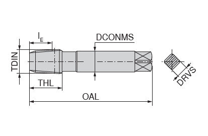 Ceratizit CavTap VA.NPT3/8-18.~DIN374-E TIN CoreLine Blind Hole Machine taps, Right-hand 22372037 (0655975)