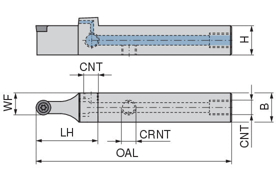 Ceratizit SRDCN 1212 F06 DC CoreLine - 0° - Tool Holder With Screw Clamping 7077501200 (0722163)