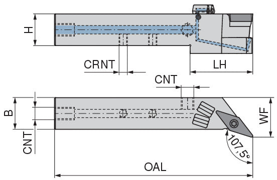 Ceratizit SVHCL 2020 K16 DC CoreLine - 107.5° - Tool Holder With Screw Clamping 7077912001 (0722172)