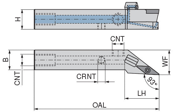 Ceratizit SVJCL 1616 H11 DC CoreLine - 93° - Tool Holder With Screw Clamping 7078001601 (0722634)