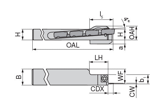 Ceratizit MC10L-1010K-S MaxiClick Toolholder Cutting Depth Mm 70874410 (0712766)