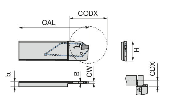 Ceratizit XLCFL 3208C-DC-SX3 CoreLine SX-DC Reinforced Contra Radial Blade 70877703 (0717492)