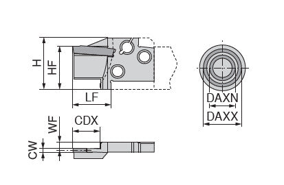 Ceratizit MSS-E32R15-GX24-4 A70-100 ModularClamp Axial Grooving Module Short 70890306 (0711173)