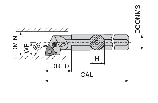 Ceratizit A25R PWLNR 06 CoreLine - 95° - Boring Bar With Lever Clamping 7057212500 (0724807)