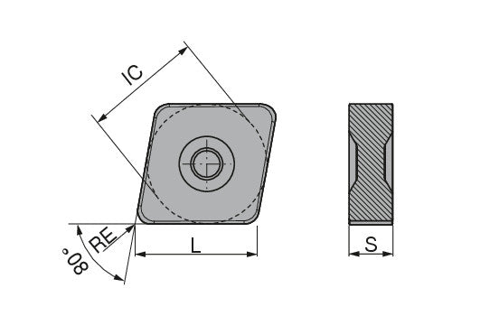 Ceratizit CNGX 120416TN-020D-C CTBK102 CoreLine PcBN Turning indexable Insert CNGX-C 7146630002 (0724276)
