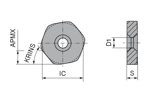Ceratizit HNMJ 131050S60-R57 CTCP625 MaxiTurn Carbide Bar Peeling indexable Insert 7401948100 (0725177)