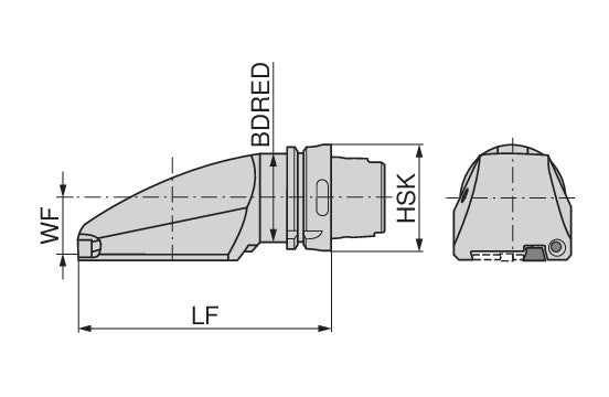 Ceratizit HSK-T100-KHL00-32 MonoClamp Blade Holder GX/LX/FX/SX 74585732 (0714946)