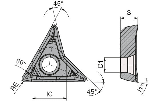 Ceratizit HUB 120612N-27 H216T MaxiTurn Carbide Turning indexable Insert HubStar 7021860800 (0718203)
