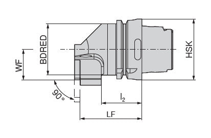 Ceratizit HSK-T63-MSS-E32L90 ModularClamp 90° Base Holder 74583532 (0714943)