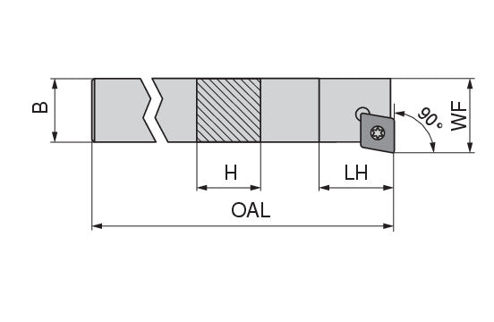 Ceratizit SCFCL 1010 E06 MaxiLock-S - 90° - Toolholder With Screw Clamping 70761010 (0710691)