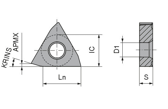Ceratizit TNGT 220815S42-F46 CTCP625 MaxiTurn Carbide Bar Peeling indexable Insert 7403442100 (0716687)