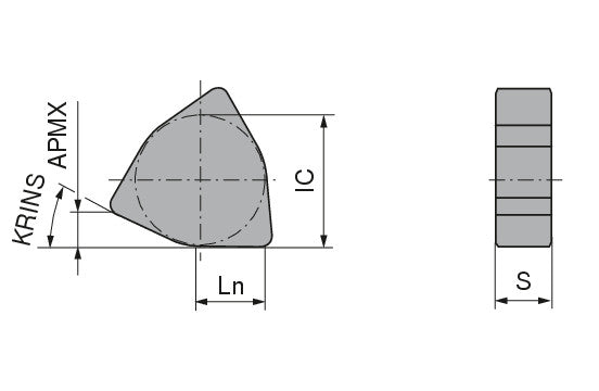 Ceratizit WNEF 161325S55-R59 CTCP625 MaxiTurn Carbide Bar Peeling indexable Insert 7407240200 (0725217)
