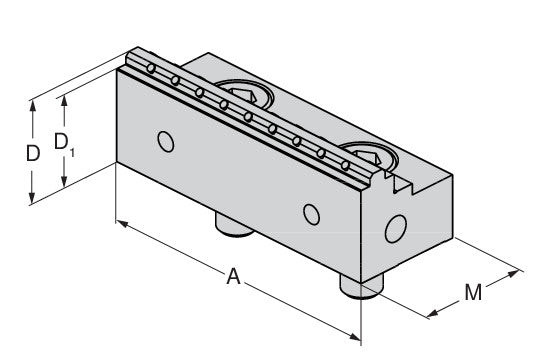 Ceratizit ZSG4.160.WB-CG.B.160.50.81.3 CoreLine Indexable jaw, carbide, Grip mm, Movable 8087831700 (0650332)