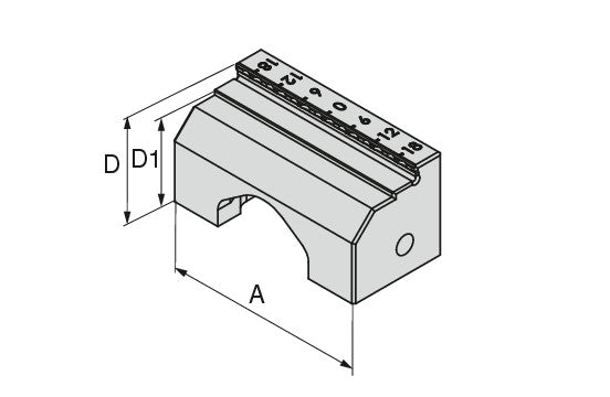 Ceratizit ZSGMINI.WPB.VSB.45.22.3MM Quick Change Jaw Embossed profile, 8091231400 (0681888)