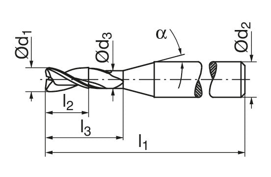 Ceratizit H.SC.1,6.30°.Z2.HA.ML2,4/12 TI2000 CoreLine - Micro-end Milling Cutter - BlueLine 52345616 (0649946)
