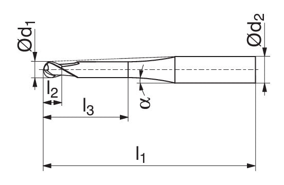 Ceratizit H.RD.4,0.30°.Z3.HA.ML TI2000 CoreLine - Ball-nosed End Mills - BlueLine 52355040 (0649778)