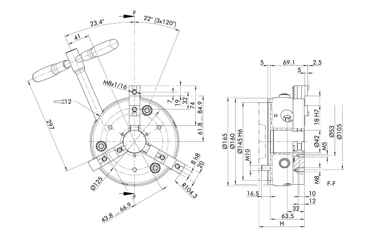 Zedaro Pre-Assembled ROTA-S PLUS 2.0 160-42 on System3R Macro Magnum 156mm Pallet with Drawbar (0731452)