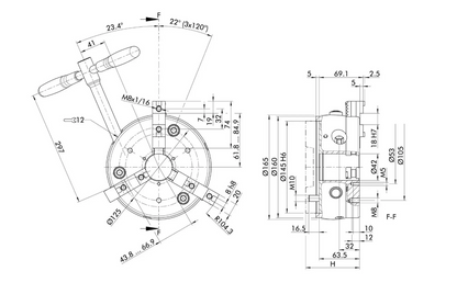 Zedaro Pre-Assembled ROTA-S PLUS 2.0 160-42 on System3R Macro Magnum 156mm Pallet with Drawbar (0731452)