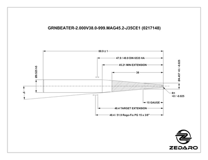 Zedaro GRNBEATER-2.000V38.0-999.MAG45.2-J35CE1 (0217148)