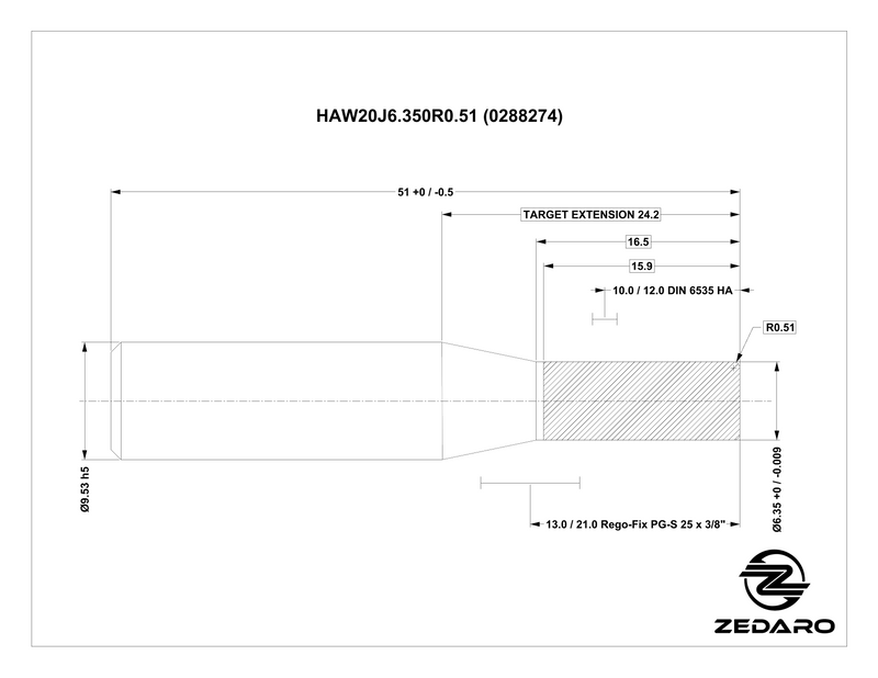 Zedaro HAW20J6.350R0.51 (0288274)
